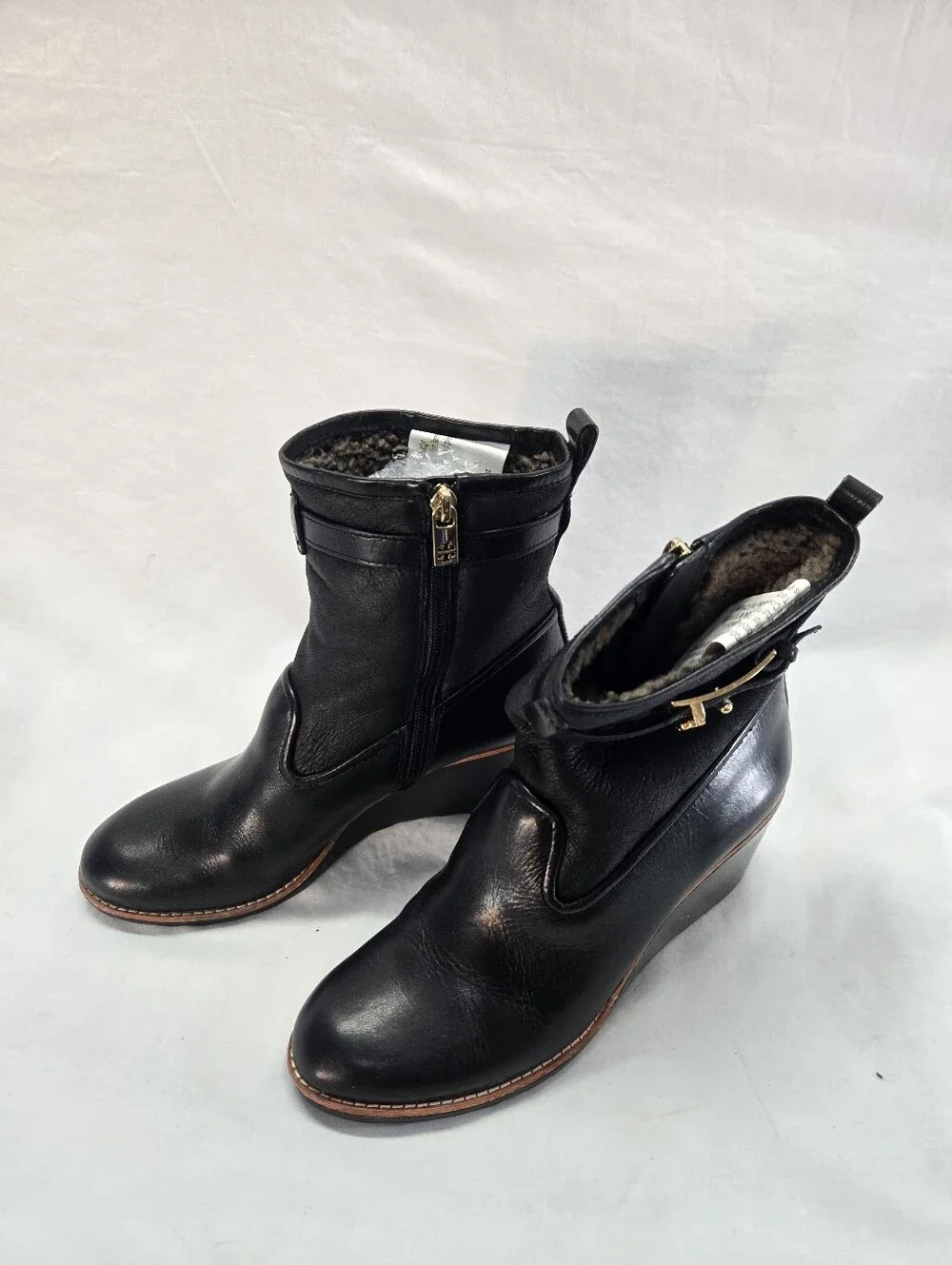 Tory Burch Women's Size 8.5 Black Primrose Wedge Bootie